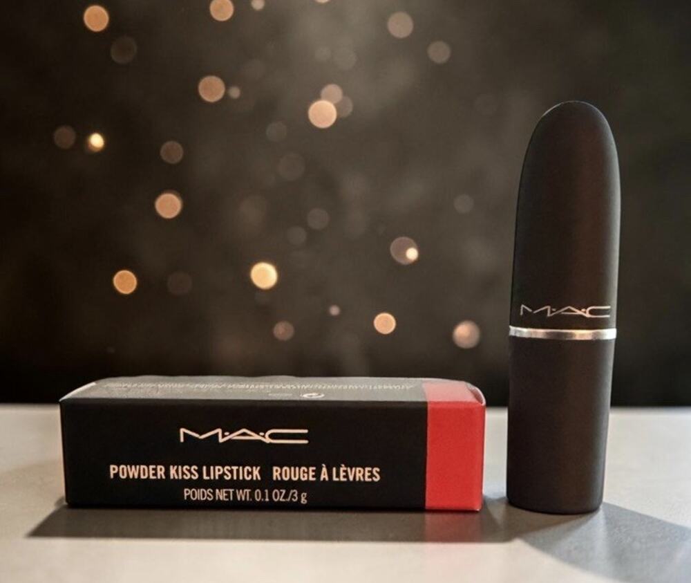 MAC Powder Kiss Lipstick 935 RUBY NEW .1 oz / 3 g NEW IN BOX